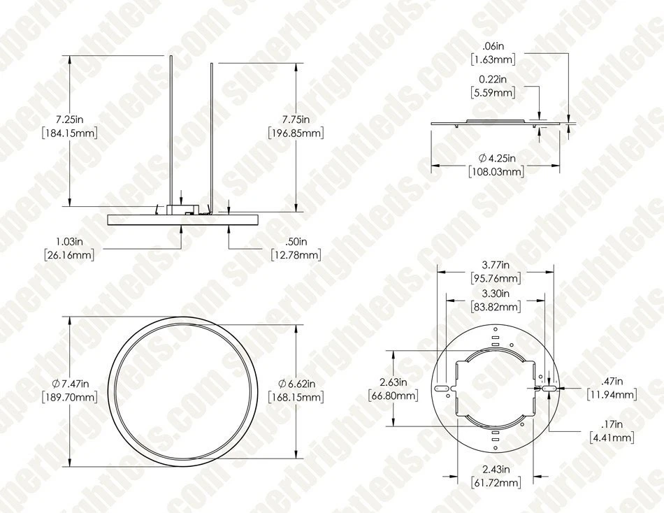 7" LED Low Profile Downlight With Selectable CCT - 15W Flush Mount Ceiling Light - 1,050 Lumens - Dimmable - Image 6