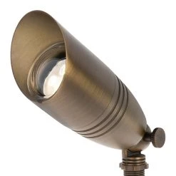 Solid Brass LED-Ready Landscape Spot Light With 5W MR16 Bulb - 400 Lumens - 35W Equivalent - 2700K / 3000K / 4000K / 6500K