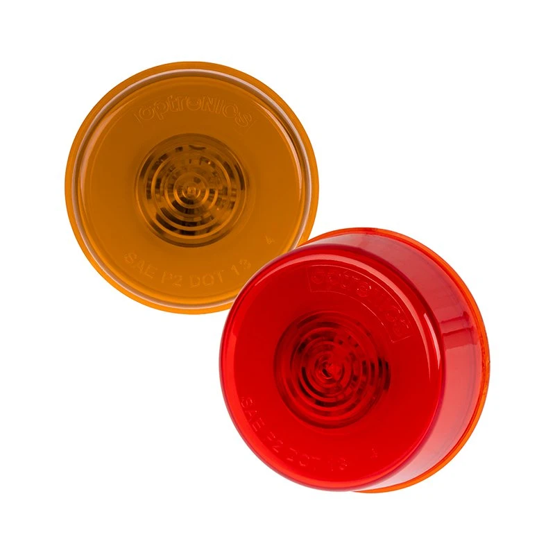 Optronics GloLight LED Clearance Or Side Marker Light - Submersible - 6 LEDs - 2" Round - Amber