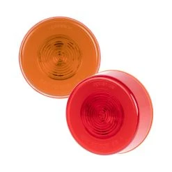 Optronics GloLight LED Clearance Or Side Marker Light - Submersible - 9 LEDs - 2-1/2" Round - Amber / Red