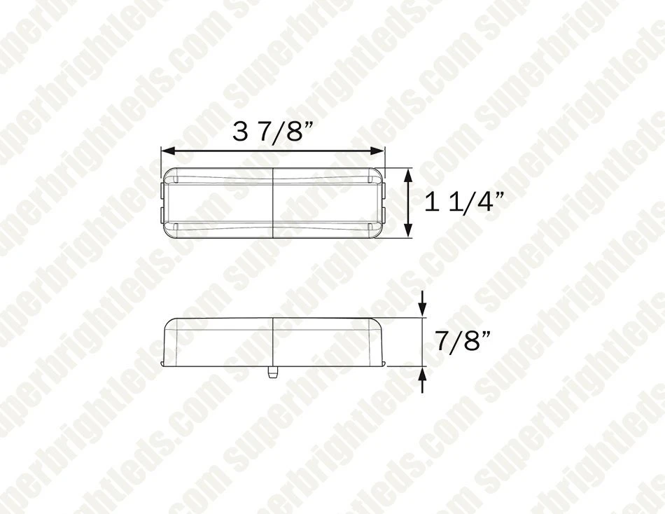 Thinline LED Trailer Fender Light - Submersible - 10 LEDs - Amber / Red - Image 6
