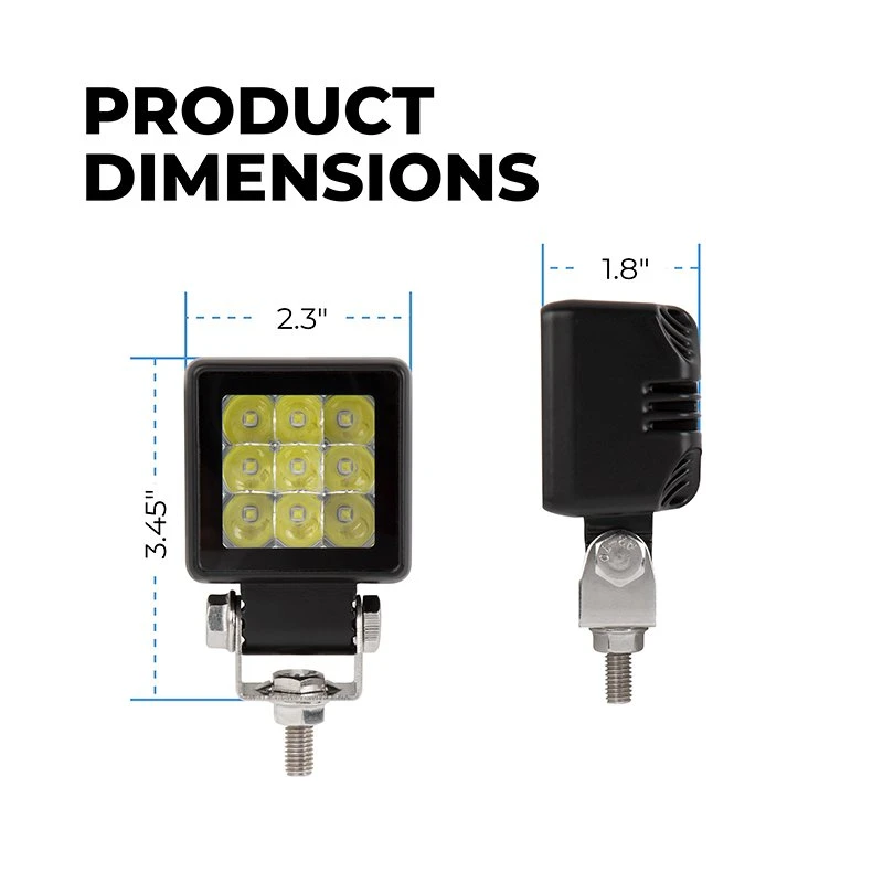 2.5" Square Mini LED Pod Light - Spot Beam - 1,850 Lumens - 5700K - Single - Image 2
