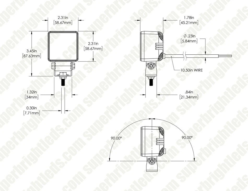2.5" Square Mini LED Pod Light - Spot Beam - 1,850 Lumens - 5700K - Single - Image 6