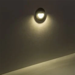 1W Round Mini Recessed LED Lights - Metal Trim - Glare Guard - 4000K - White - Single