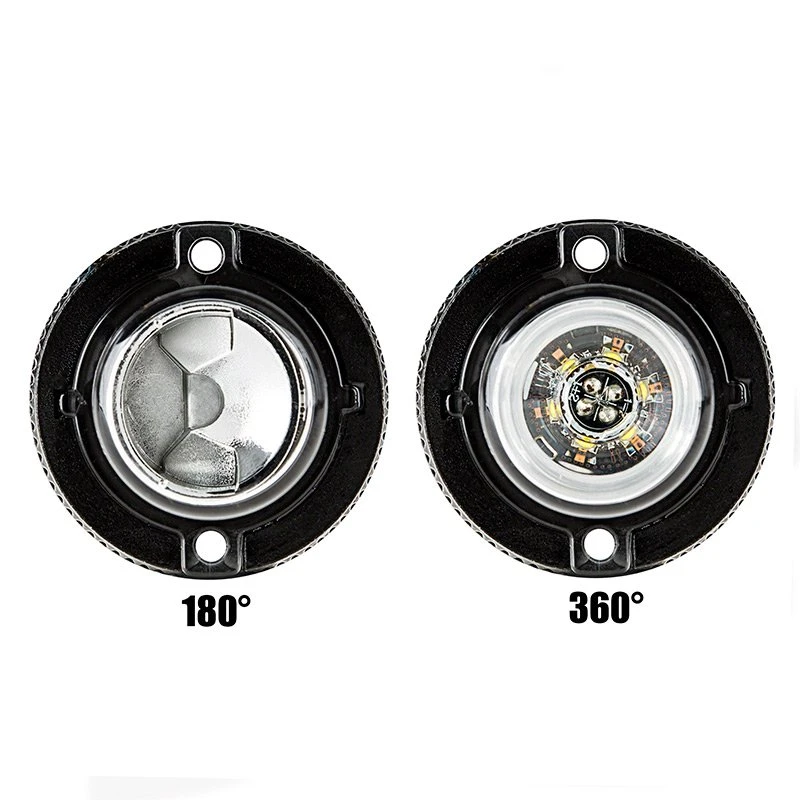 LED Hideaway Strobe Lights - Mini Emergency Vehicle LED Warning Lights With Built-In Controller - Surface Mount - 360-Degree - White - Image 2