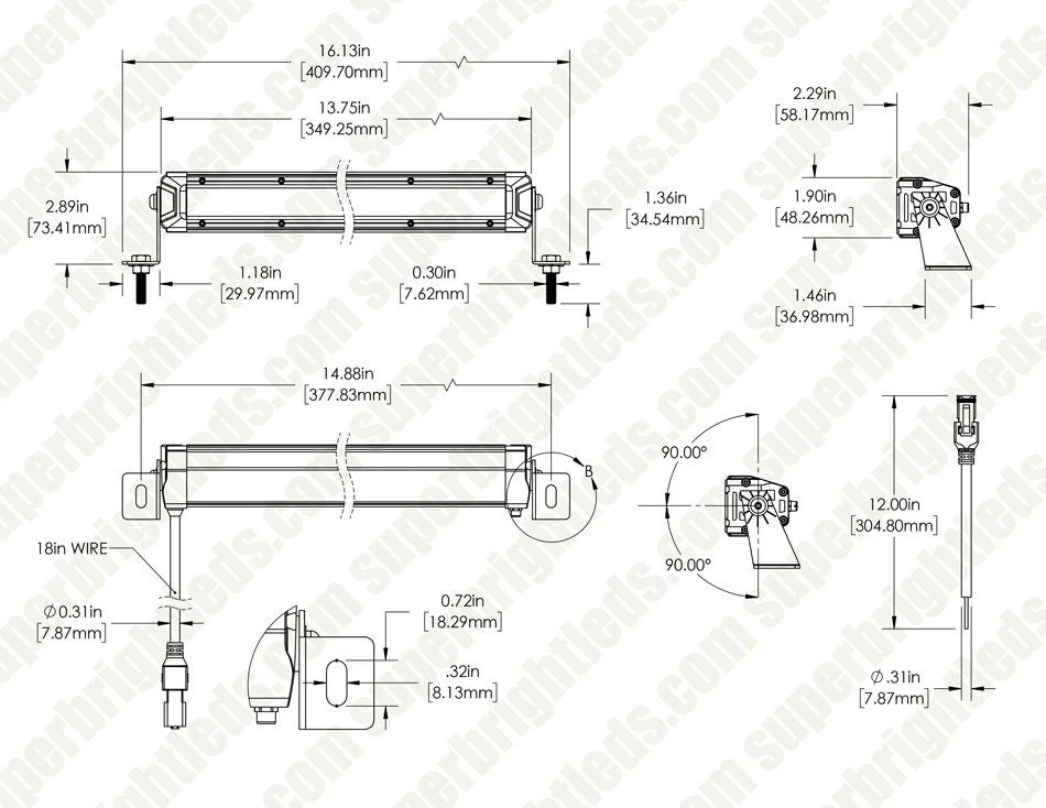 12" LED Light Bar - Combination Beam - 4,320 Lumens - 5700K - Image 6