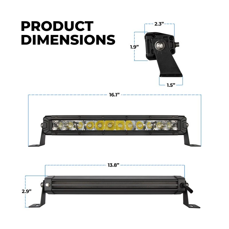 12" LED Light Bar - Combination Beam - 4,320 Lumens - 5700K - Image 2