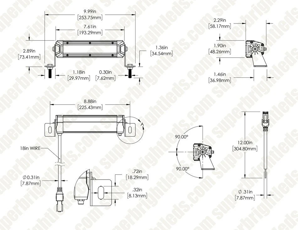 6" LED Light Bar - Combination Beam - 2,100 Lumens - 5700K - Image 6