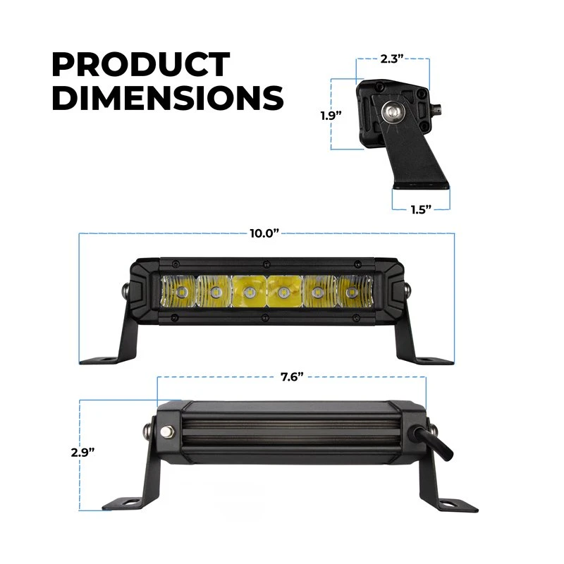 6" LED Light Bar - Combination Beam - 2,100 Lumens - 5700K - Image 2