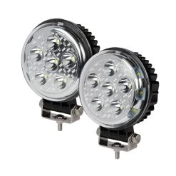 LED Pod Lights - 4.5" Round Work Lights - 32W - 4,300 Lumens - 2 Pack