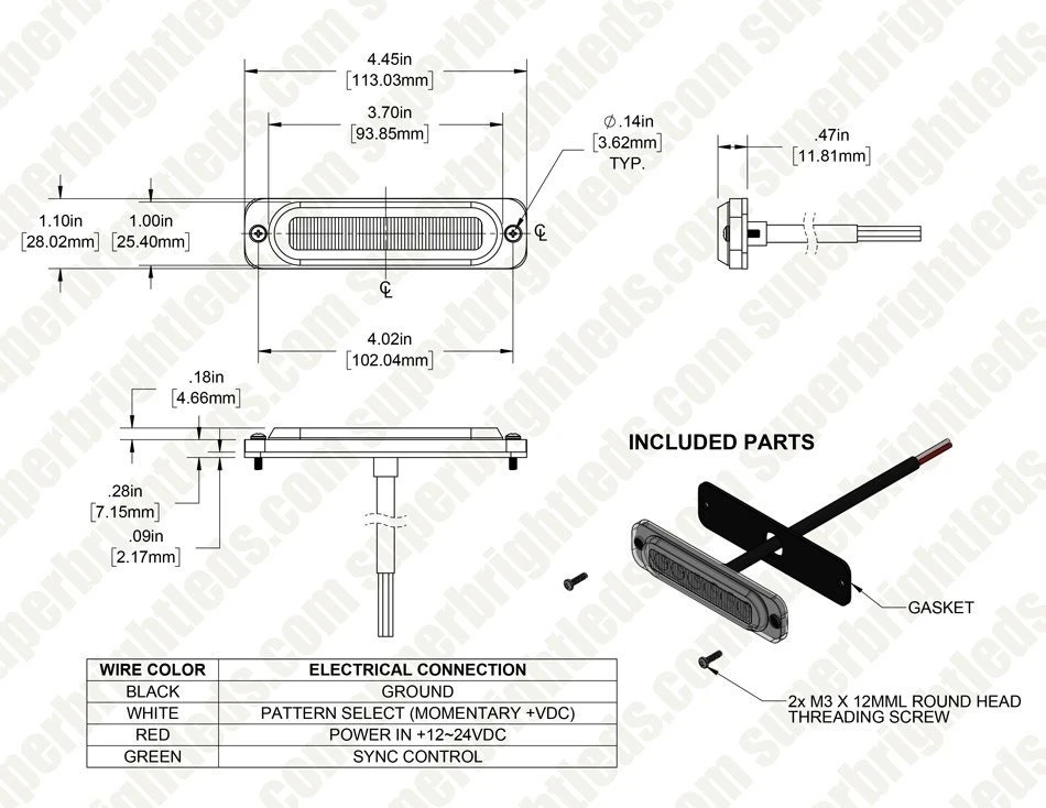 Low Profile Grille And Surface Mount LED Light Head - 18W - Red - 4-Pack - Image 12