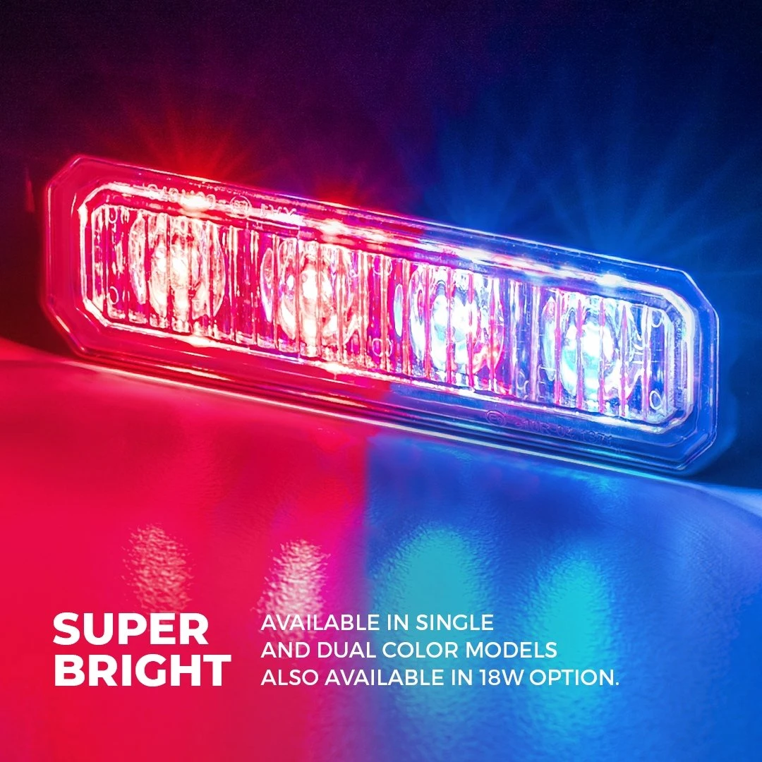 4" Grille And Surface Mount LED Strobe Light Head - 12W - Image 4