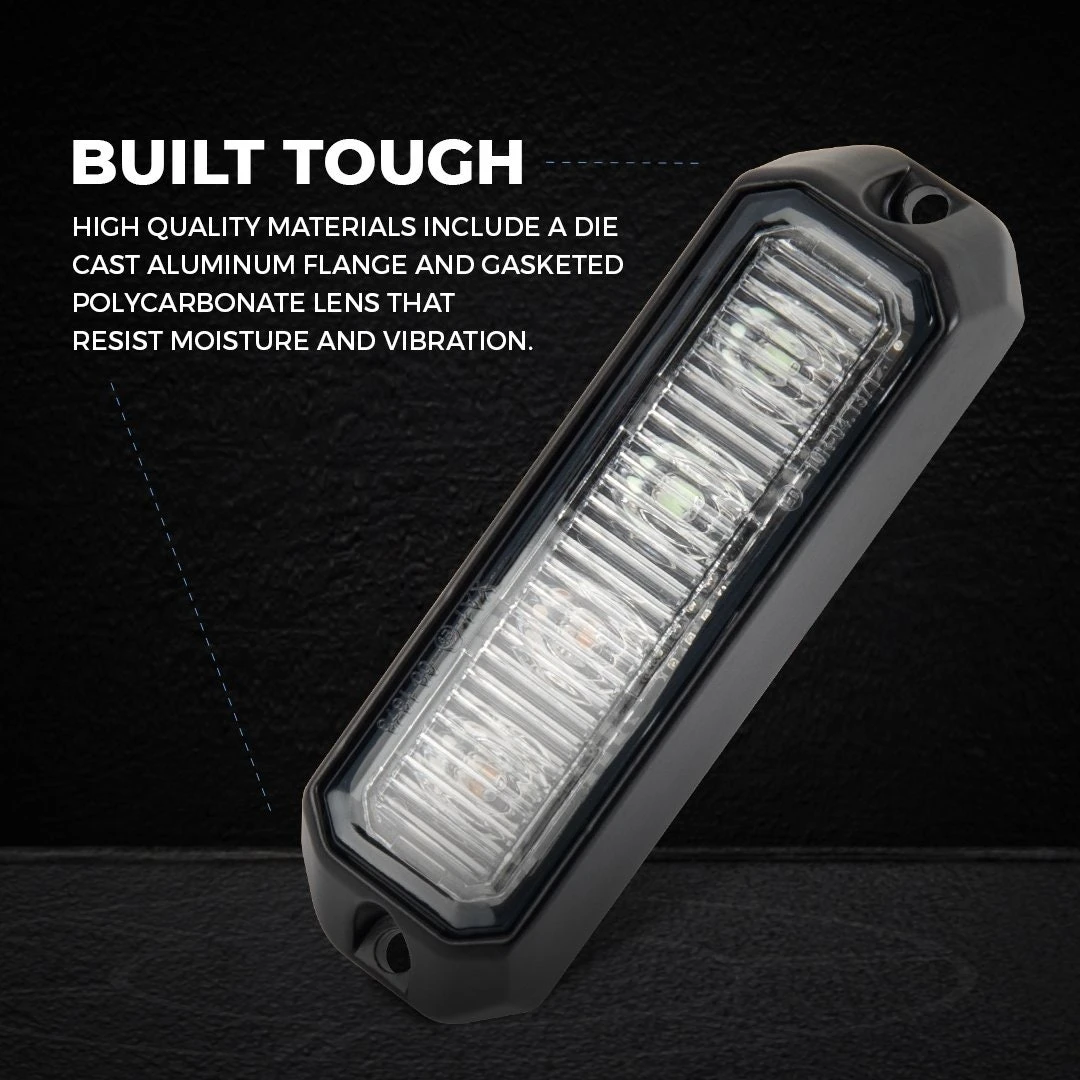 4" Grille And Surface Mount LED Strobe Light Head - 12W - Image 5