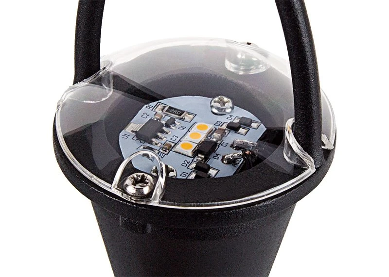 Landscape LED Path Lights With Hammered Shade - Adjustable Height - 3 Watt - Black - Image 4