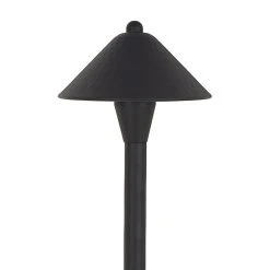 Landscape LED Path Lights With Hammered Shade - Adjustable Height - 3 Watt - Black