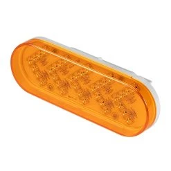 LED Trailer Turn Signal Light - Sequential Arrow - 35 LEDs - Oval - Amber - 12V / 24V