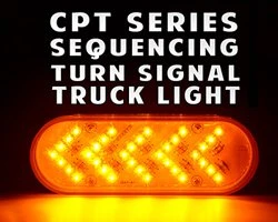 LED Trailer Turn Signal Light - Sequential Arrow - 35 LEDs - Oval - Amber - 12V / 24V - Image 11