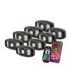 12 Pod Off-Road RGBW LED Rock Light Kit With Remote - Bluetooth / Smartphone Compatible