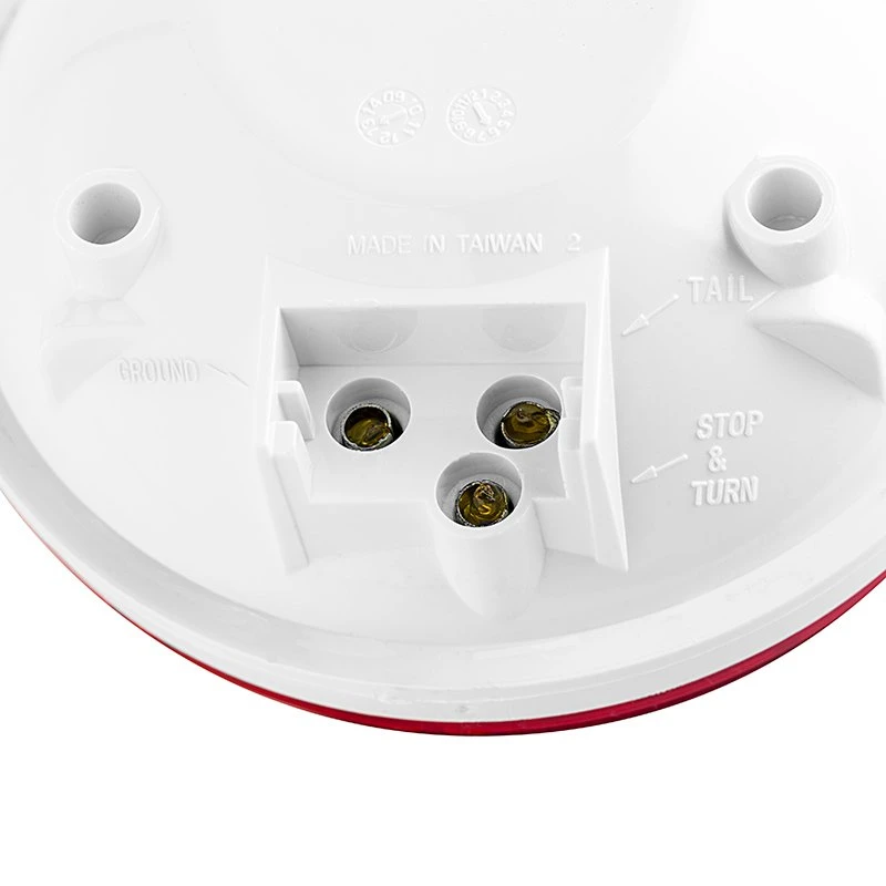 Round LED Truck And Trailer Lights - 4" Stop / Turn / Tail Lights - 3-Pin Connector - Flush Mount - 40 LEDs - Red - Image 5