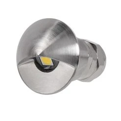 Recessed LED Step/Deck Light - 1 Watt - Stainless Steel Eyelid Light - 3000K/4000K/6500K - Natural White