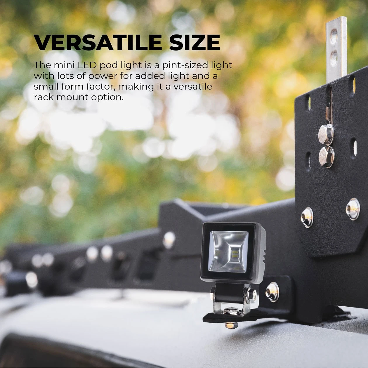 2.5β Square Mini LED Pod Light - Flood Beam - Amber Accent - 1,850 Lumens - 6500K - Single / 2-Pack - Image 5