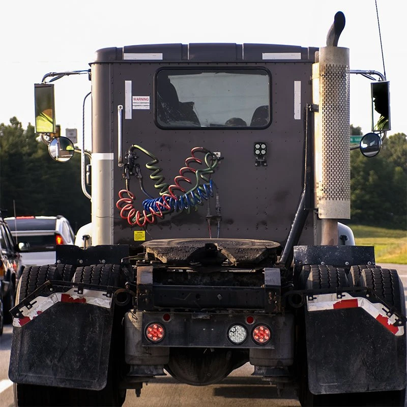 Round LED Truck And Trailer Lights With Clear Lens - 4" Stop / Turn / Tail Lights - 3-Pin Connector - Flush Mount - 12 LEDs - Image 8