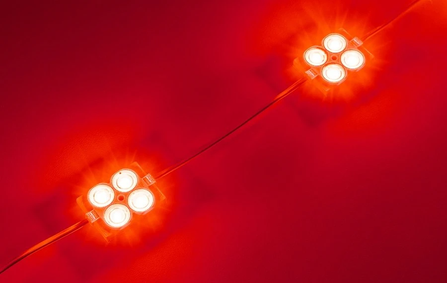 Single Color LED Modules - Square Module With 4 SMD LEDs - 250 Lumens/Module - Red - 100-Pack - Image 11