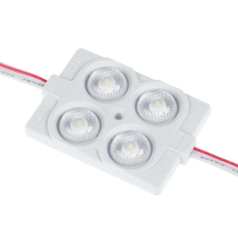 Single Color LED Modules - Square Module With 4 SMD LEDs - 250 Lumens/Module - Red - 100-Pack