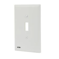 SnapPower SwitchLight Toggle Switch Cover Plate - Integrated LED Lighting - Automatic On/Off Sensor - White Finish - 4000K