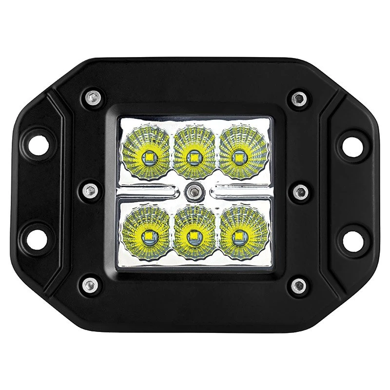 Flush Mount LED Pod Light - 3" Square Work Light - 18W - 1,440 Lumens - Image 2