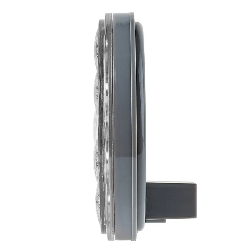 Round LED Truck And Trailer Lights With Clear Lens - 4" Stop / Turn / Tail Lights - 3-Pin Connector - Flush Mount - 12 LEDs - Image 3