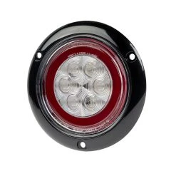 Optronics GloLight LED Trailer Tail Light - Stop / Turn / Tail - Submersible - 21 LEDs - Round - Clear Lens
