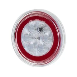 Optronics GloLight LED Trailer Tail Light - Stop / Turn / Tail - Submersible - 21 LEDs - 4" Round - Clear Lens