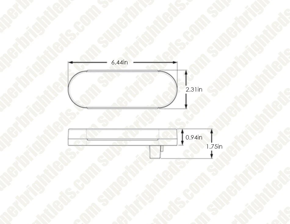 Optronics GloLight LED Trailer Tail Light - Stop / Tail / Turn - Submersible - 22 LEDs - Oval - Clear Lens / Red Lens - Image 5