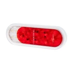 Optronics Fusion LED Combination Trailer Tail Light - 4 Function - Submersible - 16 LEDs - Oval - Red / Clear Lens