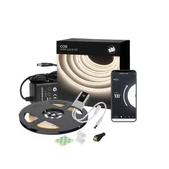 White LED COB Strip Light Kit With Bluetooth Controller - 2200K