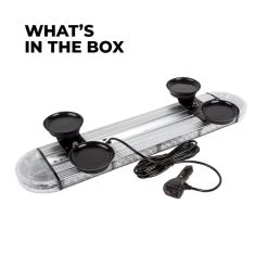 LED Strobe Light Bar - 22” - Magnetic Base - 12V DC - Amber