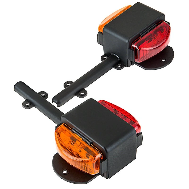 LED Fender Lights - Weatherproof - 6 LEDs - Amber/Red Lens - Passenger And Driver Side