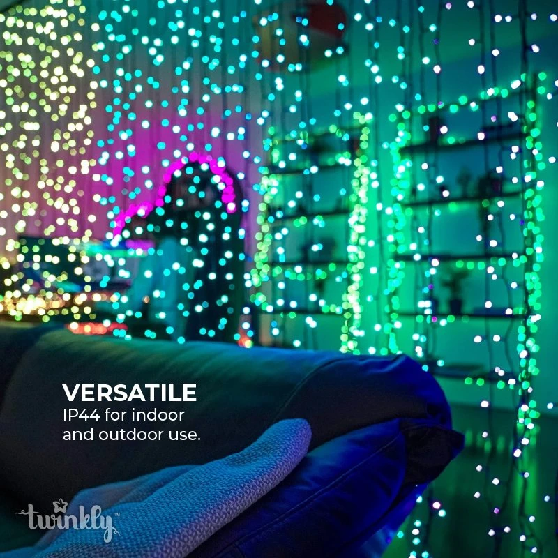 Twinkly Curtain - RGB+W LED Curtain Light String - App-Controlled - Generation II - 210 LED - 1.5x2.1m - Image 4