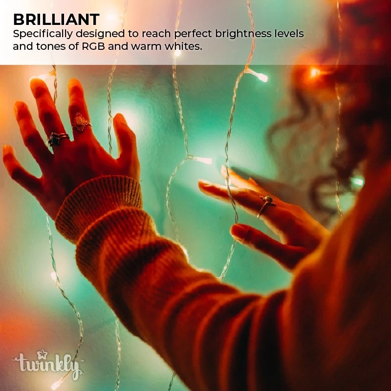 Twinkly Curtain - RGB+W LED Curtain Light String - App-Controlled - Generation II - 210 LED - 1.5x2.1m - Image 8