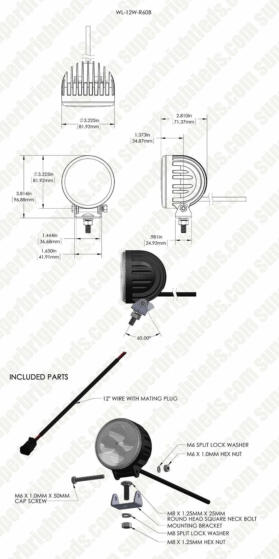 Mini Off-Road LED Work Light/LED Driving Light - 3.25" Round - 12W - 860 Lumens - Single - Image 9