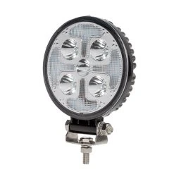 LED Off-Road Light - 4.5" Round Work Light - White Spot Light With Amber Strobe - 25W - 1,800 Lumens