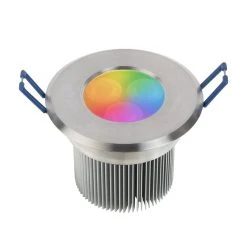 RGB LED Downlight - Waterproof Recessed LED Light (Remote Sold Separately) - 8 Watt - RGB