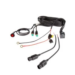 LED Light Wiring Harness With Relay And Weatherproof Switch - Dual Output - DT Connector